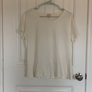 j.crew cream peplum shirt